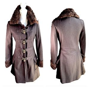 Vintage Italian Wool & Sherpa Coat. H1